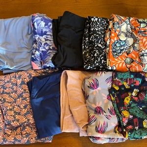 10 pairs of lula roe leggings 9 pairs one size 1 pair ballet ones are tall curvy
